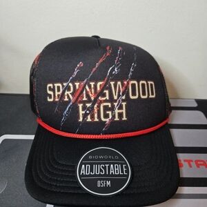 Freddy Krueger Springwood High Trucker Hat Snapback Rope OSFM Black Nightmare